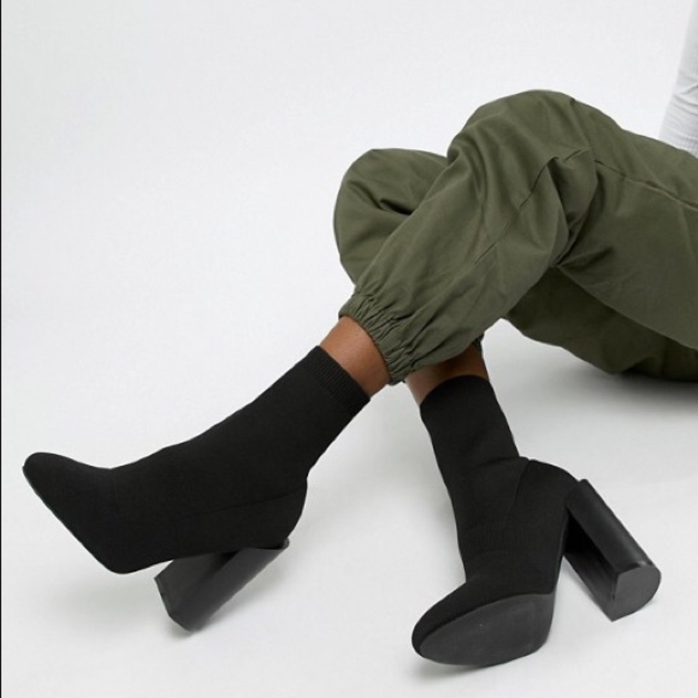 WORN ONCE-LIKE NEW knitted sock boots